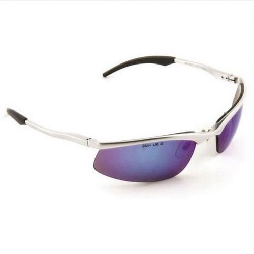 3M 65891 1400 Series Safety Sunwear, Universal Size, Blue Mirror Lens, Silver Frame