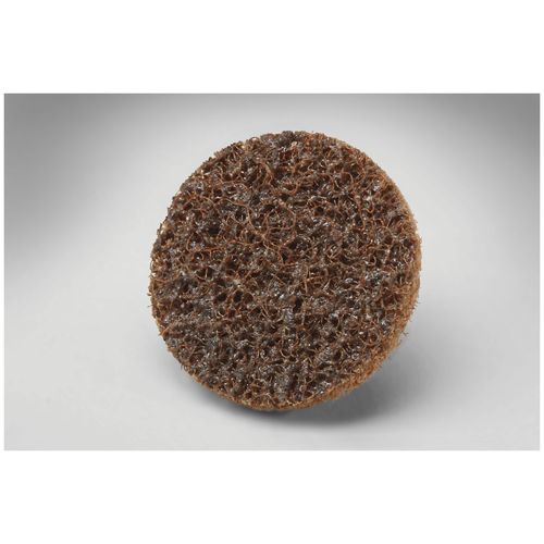Scotch-Brite 07480 SC-DR Series No-Hole Surface Conditioning Disc, 2 in, Coarse Grade, Aluminum Oxide, Brown