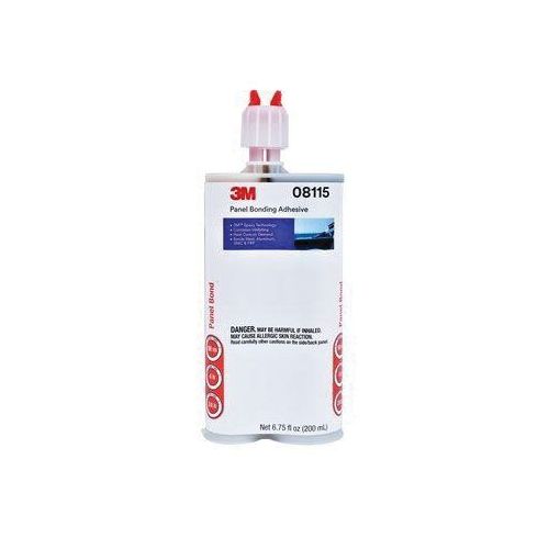 3M 08115 2-Part Panel Bonding Adhesive, 200 mL Dual Syringe Cartridge, Viscous Liquid, Black, 1.2, 24 hr Curing