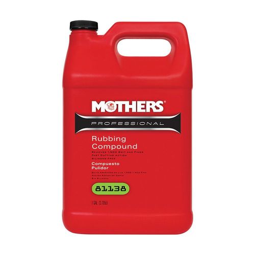 Mothers 07817581138 81138 Rubbing Compound, 1 gal Can, White, Liquid