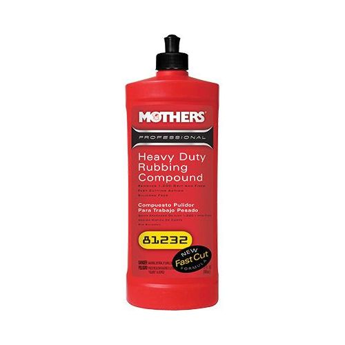 Mothers Professional 81232 Heavy Duty Rubbing Compound, 32 oz Can, White,  Liquid