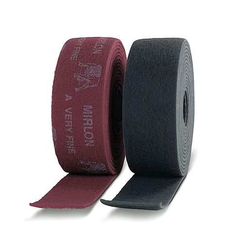 18 Series Non-Woven Scuff Roll, 4 in W x 33 ft L, 360 Grit Maroon