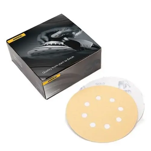 23320100 23 Series Semi-Open Coated Sanding Disc, 5 in, P100 Grit, Aluminum Oxide Gold