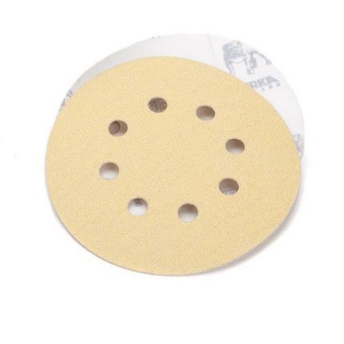 Mirka 23-615-180 23615180 23 Series Semi-Open Coated Grip-On Sanding Disc, 5 in, P180 Grit, Aluminum Oxide