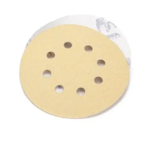 23615060 23 Series Semi-Open Coated Grip-On Sanding Disc, 5 in, P60 Grit, Aluminum Oxide Gold