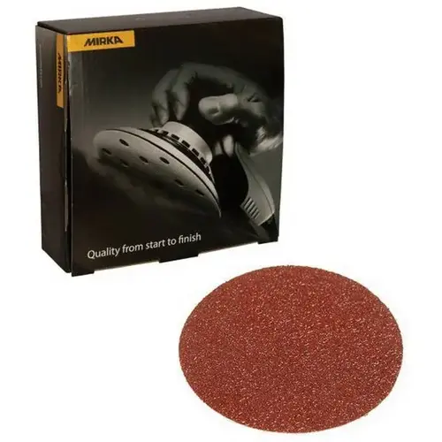 40612040 40 Series Semi-Open Coated Grip-On Sanding Disc, 5 in, P40 Grit, Aluminum Oxide Maroon