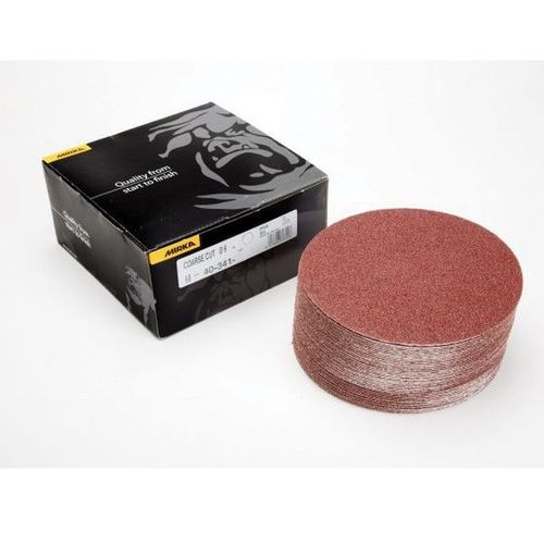 40341036 40 Series Semi-Open Coated Sanding Disc with Liner, 6 in, P36 Grit, Aluminum Oxide Maroon