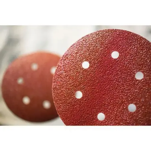 40631080 40 Series Semi-Open Coated Grip-On Sanding Disc, 8 in, P80 Grit, Aluminum Oxide Maroon