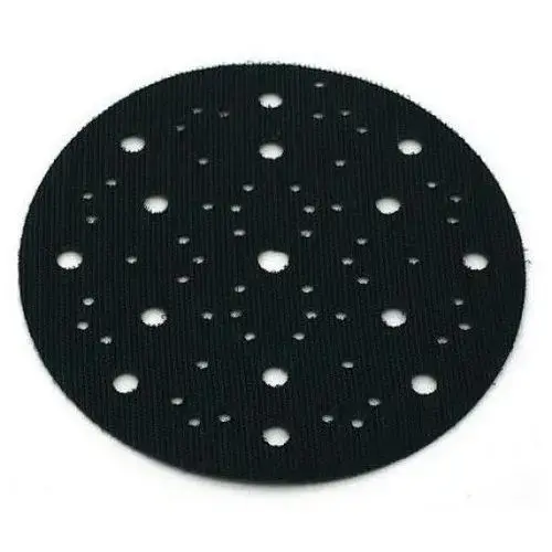 Grip Faced Interface Pad, 6 in Dia x 3/8 in THK, Hook and Loop Attachment