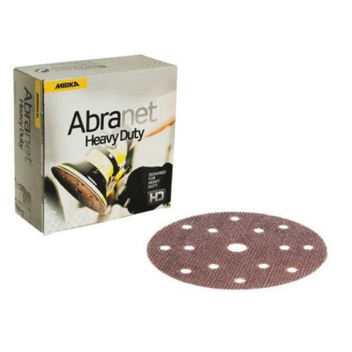 Mirka HD61102560 HD Series Semi-Open Coated Grip-On Heavy Duty Sanding Disc, 6 in, P60 Grit Brown