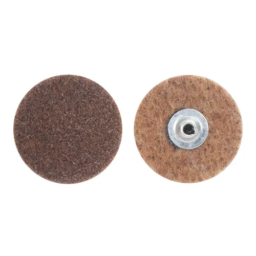 Norton 66261009186 09186 Non-Woven Quick Change Sanding Disc, 3 in, 80 Grit Brown