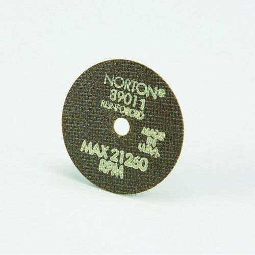 Norton 07660789011 89011 Small Diameter Cut-Off Wheel, 3 in Dia, 1/32 in THK Wheel, 3/8 in Center Hole, 21260 rpm