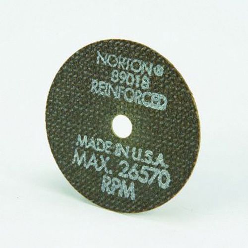 Norton 7660789018 89018 Small Diameter Cut-Off Wheel, 3 in Dia, 1/32 in THK Wheel, 3/8 in Center Hole, 26570 rpm