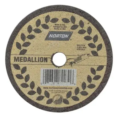 Norton 89030 Type 01/41 Cut-Off Wheel, 3 in Dia, 1/16 in THK Wheel, 3/8 in Center Hole, 25465 rpm