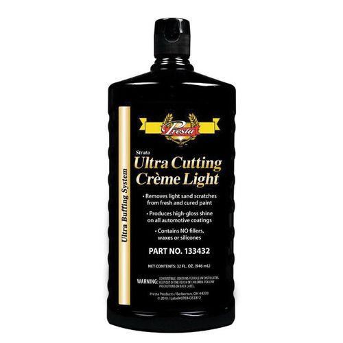 Ultra Cutting Creme Light Compound, 32 oz Bottle, White