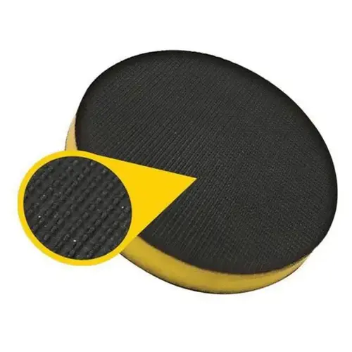 Circular Decontamination Pad, 6 in Dia, Medium Grade, Yellow