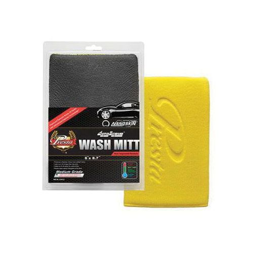 Presta Products 8130722 Medium Grade Wash Mitt, 8.7 in L x 6 in W, Polymer Clay, Yellow