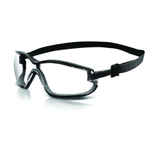 Safety Goggles, Clear Lens, Black Frame