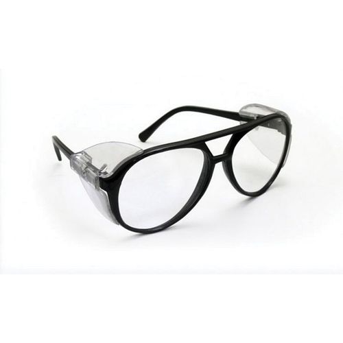 Lightweight Safety Glasses, Clear Lens, Black Frame