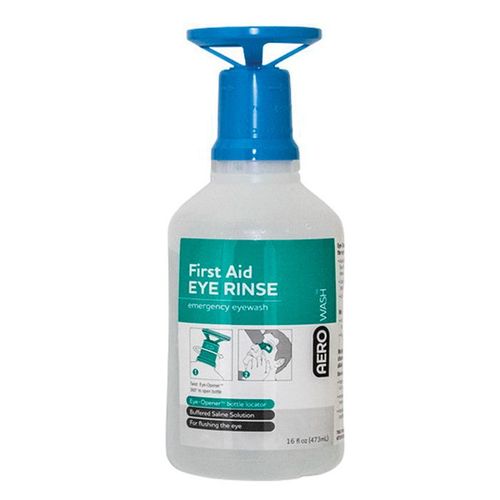 SAS Safety Corp. 5130 Eyewash Replacement Bottle, 16 oz, Plastic, Use