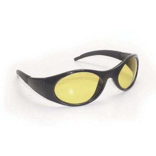 Safety Glasses, Yellow Lens, Black Frame