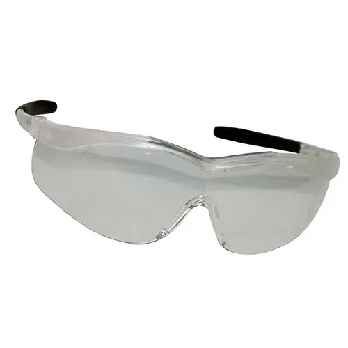 Safety Glasses, Clear Lens, Clear Frame