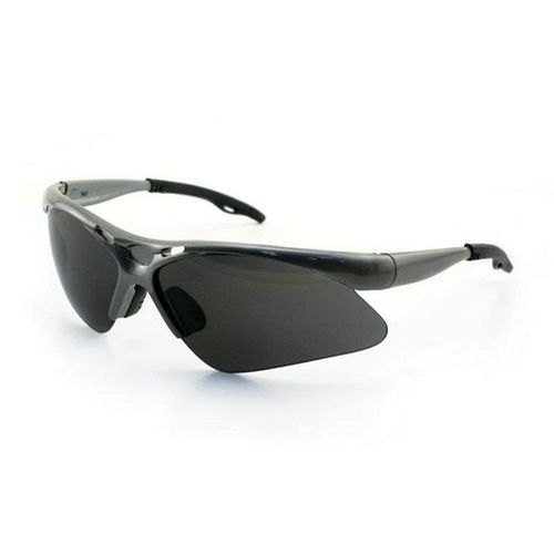 Lightweight Safety Glasses, Universal, Gray Lens, Gray Frame