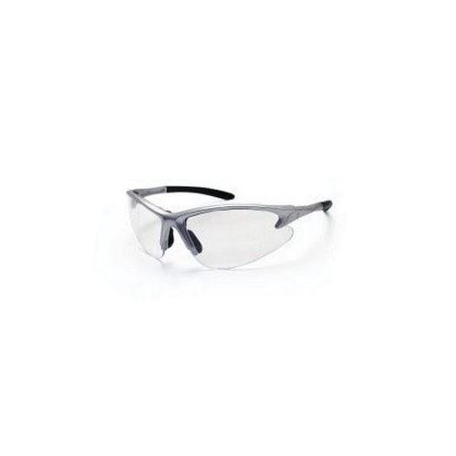 Lightweight Safety Glasses, Clear Lens, Silver Frame