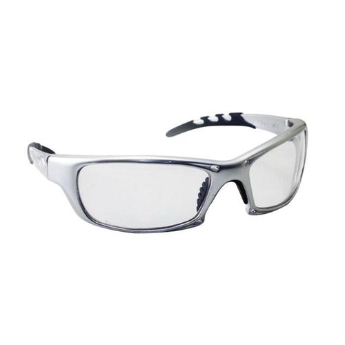 Lightweight Safety Glasses, Universal, Clear Lens, Silver Frame