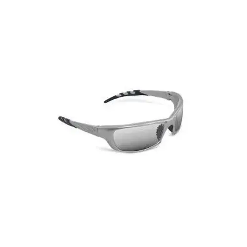 Lightweight Safety Glasses, Universal, Gray Lens, Silver Frame