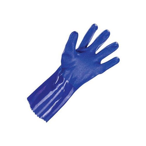 Dipped Gloves, Medium, PVC, Blue Pair