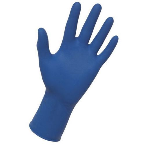 Ultra Thick Disposable Gloves, Medium, Natural Rubber Latex, Blue, Pack of 50