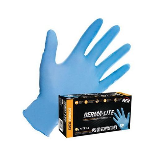 Disposable Gloves, X-Large, Nitrile, Blue