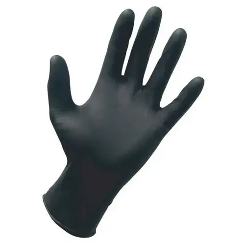 Disposable Gloves, Medium, Nitrile, Black