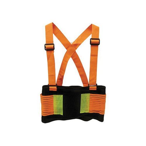 Deluxe Back Support Belt, Small, Polyester, High-Visibility Orange