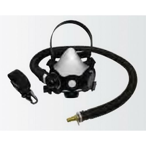 Low Maintenance Supplied Air Half-Mask Respirator, Large, Black