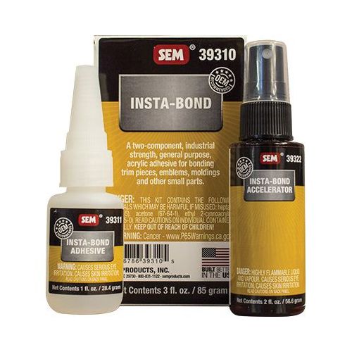 2-Component Adhesive Kit, 1 oz (39311) and 2 oz (39322) Bottle, Clear