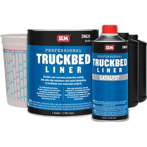 SEM 39650 Truckbed Liner Kit, 1 gal, Gray Opaque, Liquid, 125 sq-ft Coverage