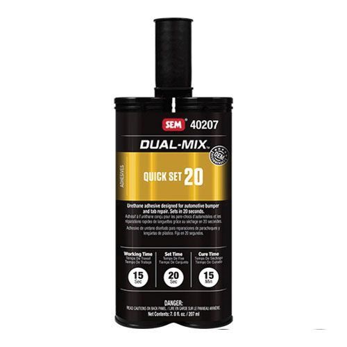 Quick Set 20 2-Component Urethane Adhesive, 7 oz Cartridge, Solid, Opaque, 15 sec Application