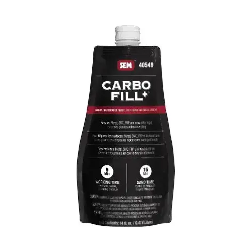 SEM 40549 Carbon Filler, 14 fl-oz Pouch, Light Gray, Liquid