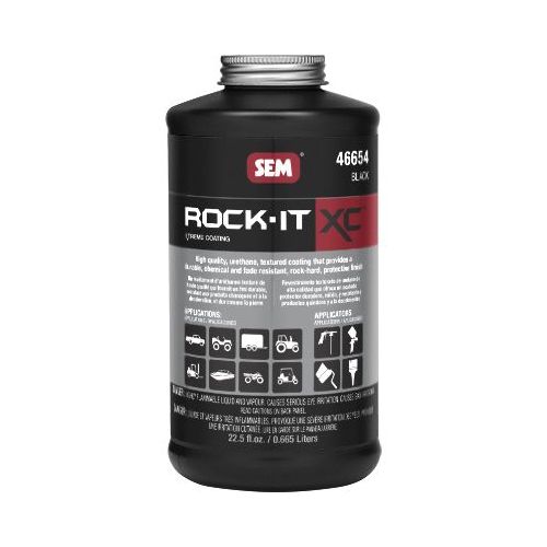 Rock-It XC 46654 Truckbed Liner, 1 qt Bottle, Black, Liquid, 102 sq-ft/gal Coverage