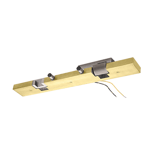 Satin Brass Right Hand Combination Strike/Keeper for Single Patch Doors