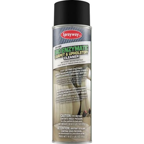 SPRAYWAY SW-589 SW589 Bio Enzymatic Carpet and Upholstery Cleaner, 20 oz Can, Off-White, Spray Aerosol
