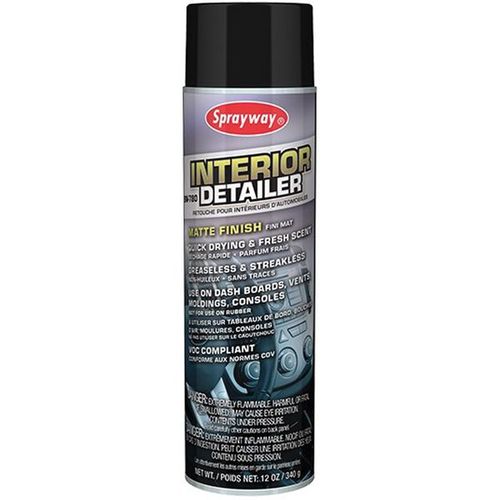 SPRAYWAY 780 SW780 Interior Detailer, 20 oz Can, Matte, Colorless, Spray Aerosol