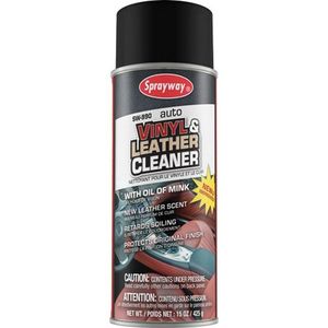 Sprayway® 990 SW990 Vinyl Leather Cleaner, 16 oz Can, Hazy White, Liquid