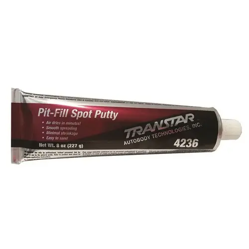 TRANSTAR 62804 4236 Pit-Fill Spot Putty, 8 oz Tube, Beige, Liquid