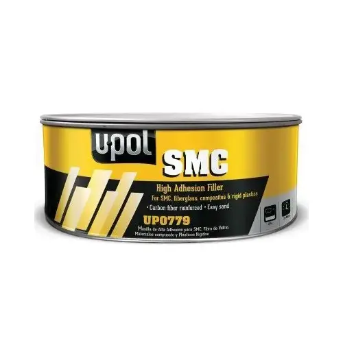 U-POL UP0777 High Adhesion SMC Bonding Filler, 1.1 L Tin, Black, Paste