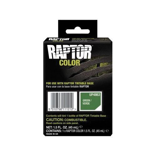 Raptor Color, 1.5 fl-oz Pouch, White, 3:1 Mixing, 30 sq-ft Coverage, 5 to 7 days Curing