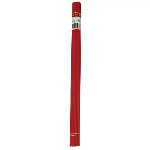 Welding Rod, 1/8 in Dia x 12 in L, Round, Polypropylene, Red