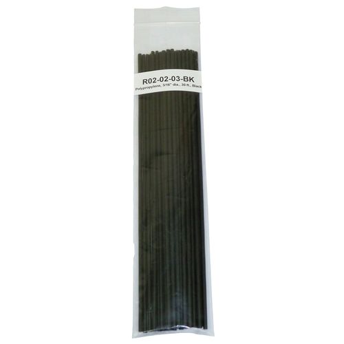 Welding Rod, 3/16 in Dia x 12 in L, Round, Polypropylene, Black - pack of 30